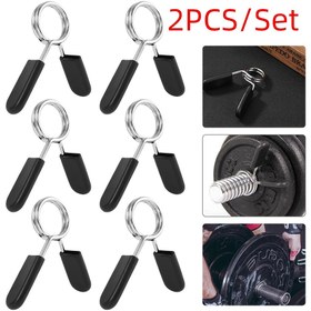 Resim 2 adet 24/25/28/30mm Barbell Kelepçesi, Bahar Kilit Klipsleri, Jimnastik Ağırlık Dambıl Kilidi, Standart Kaldırma Seti, Barbell Kilidi 