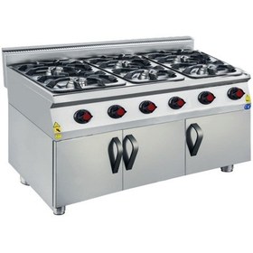 Resim Karacasan Endüstriyel 900 Seri Dolaplı 120 Cm 6 Gözlü Lpg Tüplü Ocak Krcs.edogl.1290 