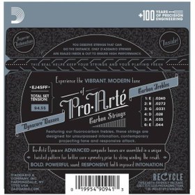 Resim Daddario D'Addario EJ45FF Pro-Arte Carbon Klasik Gitar Tel Seti (Takım Tel) | Normal Tansiyon, Karbon Fiber A 