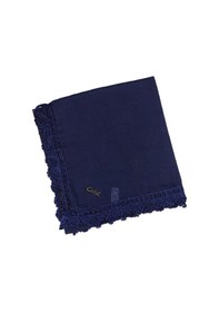 Resim Mim Eşarp Enba Pamuklu İğne Oyalı Namaz Ve Mevlüt Örtüsü 110x110 Cm Lacivert 