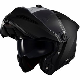 Resim AXXIS Ghostfighter SV Mat Siyah Motosiklet Çene Açılır Kaskı 