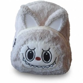Resim Efe Labubu Kız Çocuk Peluş Sırt Çantası 2 Bölmeli Astarlı En 20 Cm Boy 23 Cm 