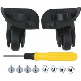 Resim Mufunye Çift Siyah 91x107x49mm 360 Derece Dönen Valiz - Bqlzr 