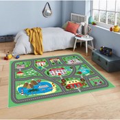 Resim FABBHOME Dijital Baskı Kaymaz Taban Makinede Yıkanabilir Çocuk Odası Halısı Bebek Odası Halısı 