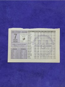 Resim 7 Nisan 2002 Takvim Yaprağı - Nostalji Koleksiyonluk Takvim Yaprağı 