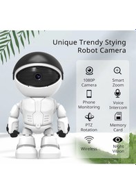 Resim Robot 1080p Wifi Akıllı Kamera 360 Görüşlü, Hareket Takipli, Çift Yönlü Sesli Bebek & Evcil Kamer 