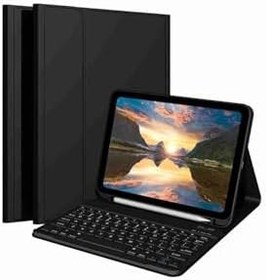 Resim Redmi Pad SE Uyumlu 11 Klavyeli Tablet Kılıfı Siyah 