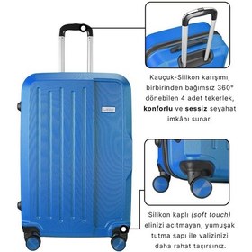 Resim Wexta Wx-210 Çivit Mavi Büyük Boy Valiz Diğer 