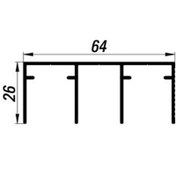 Resim Albatur Alüminyum 3 Metre Üst Ray (ALB-M50 7110 410*3) 