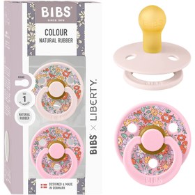 Resim Bibs X Liberty Colour İkili Emzik Oscar Meadow-Petal - 6+ Ay 