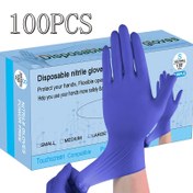 Resim 100 adet Tek Kullanımlık Nitril Eldivenler - Mavi Mor, Lateksiz, Su Geçirmez & Dokunmatik Ekran Uyumlu, Dayanıklı Esnek Eldivenler Mutfak Temizliği, Dövme Yapımı, Saç Boyama, Evcil Hayvan Bakımı, Güzellik Salonları, Ev ve Dış Mekan Kullanımı için, Latekssiz Tozsuz 