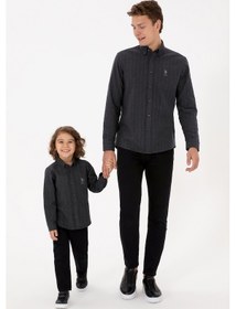Resim U.s. Polo Assn. Erkek Çocuk Antrasit Gömlek Desenli 50316670-vr006 Antrasit 