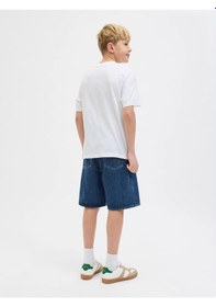 Resim Jack & Jones Jack&jones Jjıtony Jjoriginal Erkek Çocuk Denim Şort 12269813 Mavi 