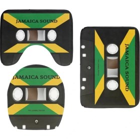 Resim DouranShop STIL11 Tarzı Kapak Kapağı Duş Dekorasyon Yastık Halıları Banyo Giriş Paspas ve Tuvalet Kaymaz Zemin Mat Retro Kaset Tuvalet (Yurt Dışından) 