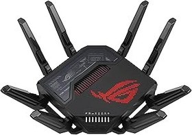 Resim ASUS ROG Rapture GT-BE98 WiFi 7 Quad-band Extendable Gaming Router - WiFi 7 (802.11be), Dual 10G Ports, Backup WAN, Triple-Level Game Acceleration, Mobile Game Mode, AURA RGB, AiMesh Yönlendirici 