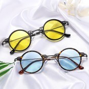 Resim Retro Steampunk küçük çerçeve, dairesel havalı hip-hop moda gözlük, Uzunluk 13.49 cm, Genişlik 4.09 cm, Yükseklik 4.09 cm 