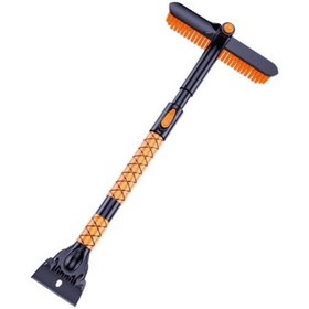 Resim Araba Kar Temizleme Küreği Kar Fırçası Çıkarılabilir Buz Kazıyıcı Çok İşlevli Kar Temizleme Aleti Köpük Saplı Araba Kamyon Suv İçin 