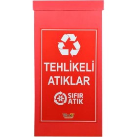 Resim Kırmızı Geri Dönüşüm Kutusu, Güvenli ve Pratik Atık Toplama Çözümü 