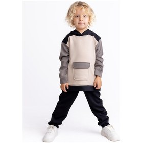 Resim Oliven The Kid Oliventhekid Siyah Üç Renkli Modal Unisex Çocuk Takım Siyah 