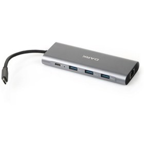 Resim Usb 3.1 Type C 9 In 1 Ethernet - Hdmı - Tf Sd Kart Okuyucu - Usb 3.0 - Kulaklık Çevirici Hub 