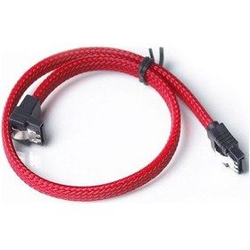 Resim 4739 Naylon Örgü Hasır L 90 Dirsek Sata3 Ssd Hdd Data Veri Kablos 