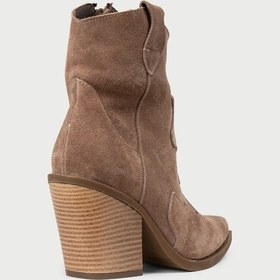 Resim Deery Kadın Hakiki Süet Vizon Rengi Western Bot - Z1611zvznc01 Vizon 