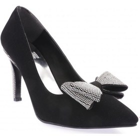 Resim Dgn 1315 23y Kadin Sivri Burun Kristal Taşli Fiyonklu Abiye Ayakkabi 1315-2183-R1680 Siyah 