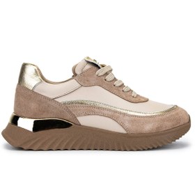 Resim Tamer Tanca Kadın Hakiki Deri Bej Sneakers & Spor Ayakkabı 