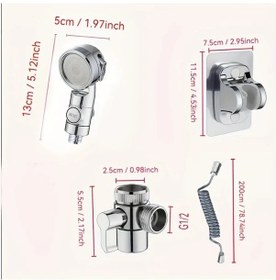 Resim Willowhaven Silvery 3 Hızlı Duş Başlığı, El Tipi Tuvalet Temizleme Kiti, Kolay Kurulum, Dayanıklı 