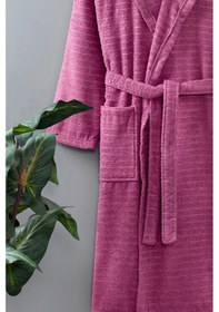 Resim Kapüşonlu Bornoz Doğa Mürdüm 3xl Mürdüm 