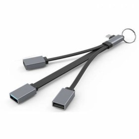 Resim woodhub Çoklayıcı 3 Port Hub 3.1 Adaptör Çevirici Type C To Usb 3.0 