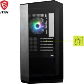 Resim Mabeyn Msı Mag Pano M100R Pz Temperli Cam 3X120MM 1X120MM Argb Fan Matx Panoramik Gaming Bilgisayar Kasası 