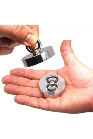 Resim Slons Aksesuar Fishing magnet kurtarma mıknatısı neodyum mıknatısı halkalı pot mıknatıs 50mm 