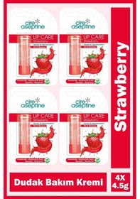 Resim Cire Aseptine Lip Care Strawberry Renkli Dudak Bakım Kremi 4,5 Gr 4 Adet 