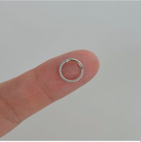 Resim Cerrahi Çelik Silver Renk Burgu Tragus Helix Piercing Kıkırdak Renkli 