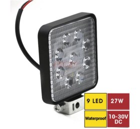 Resim 9 LED Kare Çalışma Lambası 27W 10V-30V Metal 4x4 Off Road Projektör Işık 