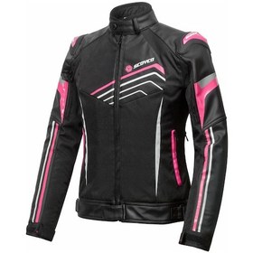 Resim Scoyco Jk153W Motosiklet Kadın Montu Siyah - Pembe 