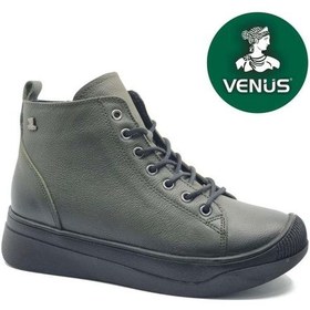 Resim Venüs 2551723k Kalın Taban Kadın Deri Bot Yeşil 