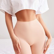Resim 1 adet Kadın Minimalist Rahat Külot - Yumuşak Naylon ve Elastan Karışımı, Orta Destek, Pürüzsüz Dokusu, Sadece Elde Yıkama, Günlük Kıyafet için Düz Renk Tasarımı, Sevimli İç Çamaşırı 