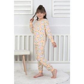 Resim Cute Avocado Desenli Kız Çocuk Pijama Takımı 