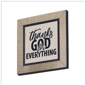 Resim Her Şey İçin Tanrı Ya Şükürler Baskılı Mdf Magnet 7x7 143 