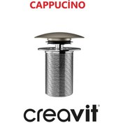 Resim Creavit Sf030 Pop-up Sifon Başlığı Cappucino Taşmasız Krom Lavabo Krom 