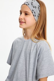 Resim Babygiz Kız Pamuklu Penye, Kaymaz, Terletmez, Ultra Hafif, Esnek Panda Desenli Saç Bandı Bandana 