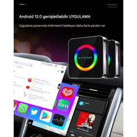 Resim Youtube Video Carplay Android Auto Modülü 4gb Ram 64GB Rom Wifi Android 13 Aı Box Netflix Türkçe 