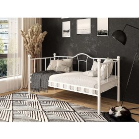 Resim Kamelya Sedir Metal Karyola - 90 X 200 Cm- Beyaz 