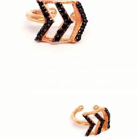 Resim OSESHOP Oniks Taşlı Gümüş Kıkırdak Küpesi 