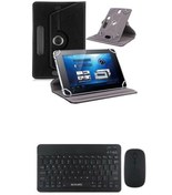 Resim corcishop Acer Iconia M10 10.1" Kılıf Uyumlu Standlı Kablosuz Bluetooth Klavye Mouse Set 
