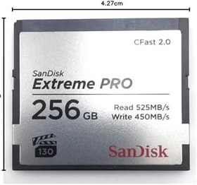 Resim SanDisk Extreme Pro CFast 2.0 Hafıza Kartı, 256GB - SDCFSP-256G-G46D 