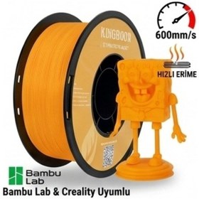 Resim Rapid Pla Filament Turuncu 1.75 Mm 1kg - 600mm/s Hızlı Baskı - Bambu Lab Creality Uyumlu 