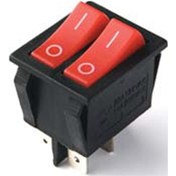 Resim İkili Işıksız Anahtar On-off 4p Kırmızı - Siyah 